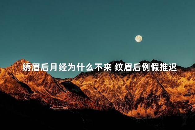 绣眉后月经为什么不来 纹眉后例假推迟了